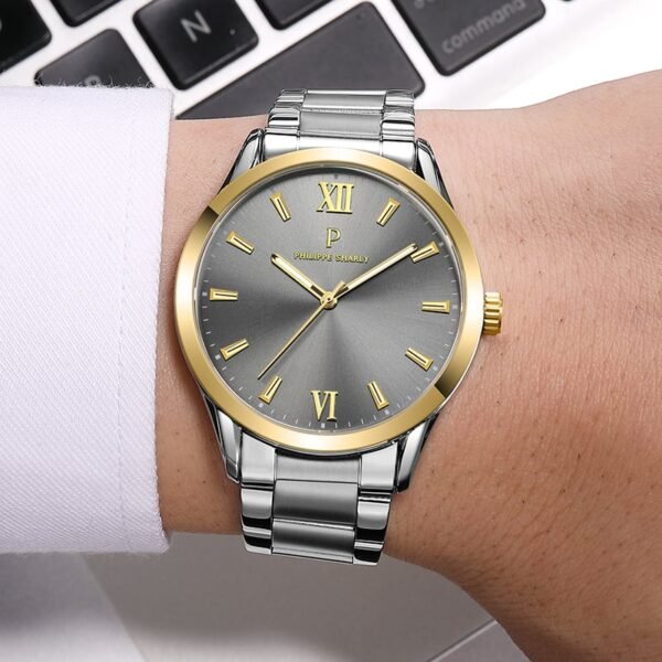 PS019 Elegant Philippe Charli Men's Watch Stainless Steel Band