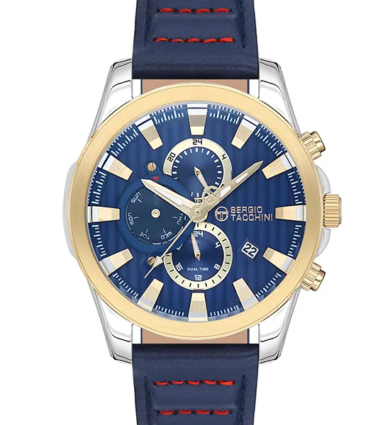 ساعة رجالية سير جلد طبيعي من سيرجيو تاتشيني جريئة وأنيقة وذات جذور إيطالية ST.1.10120
