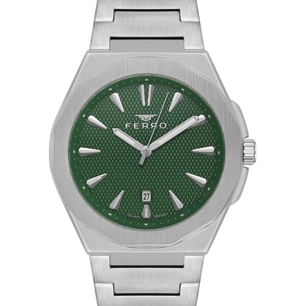 F11498AWT Ferro Silver Steel Strap Men's Wristwatch