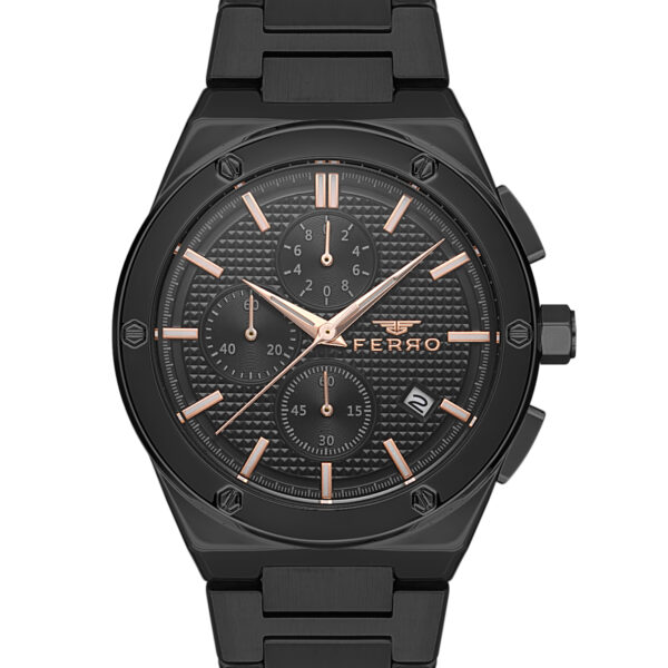 ساعة رجالية FM40102A بسوار من الفولاذ المقاوم للصدأ