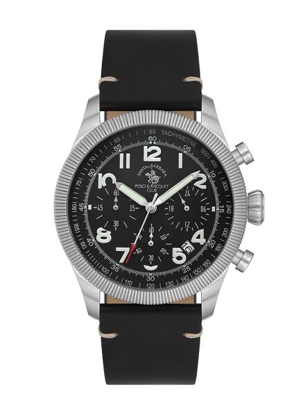 SB.8.10008 Elegant Santa Barbara Polo Men’s Watch Genuine Leather Band