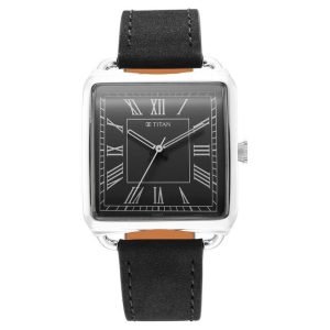 Titan Men's Watch Retro Revive Collection, Leather Strap, 1676