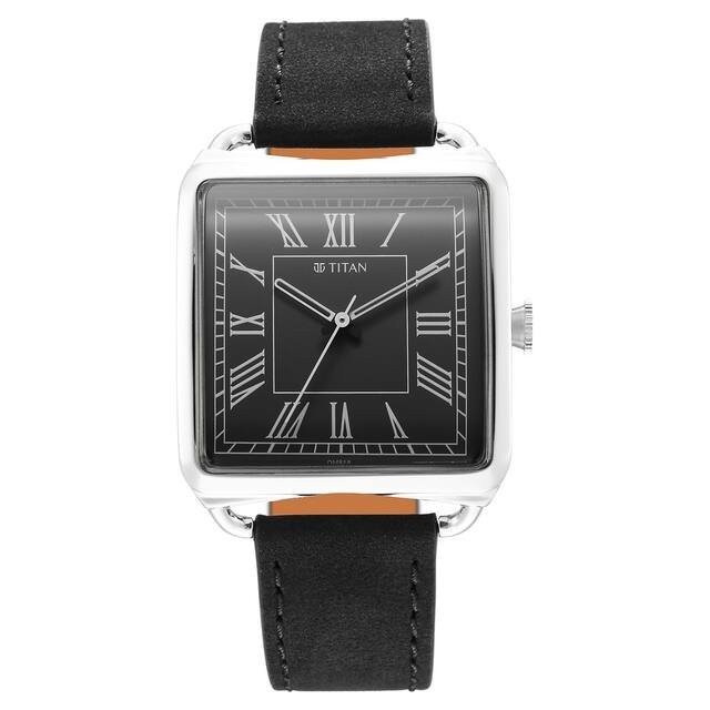 Titan Men's Watch Retro Revive Collection, Leather Strap, 1676