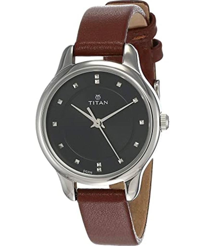Titan Women's Watch Workwear Collection Analog, Leather Strap, 2481SL