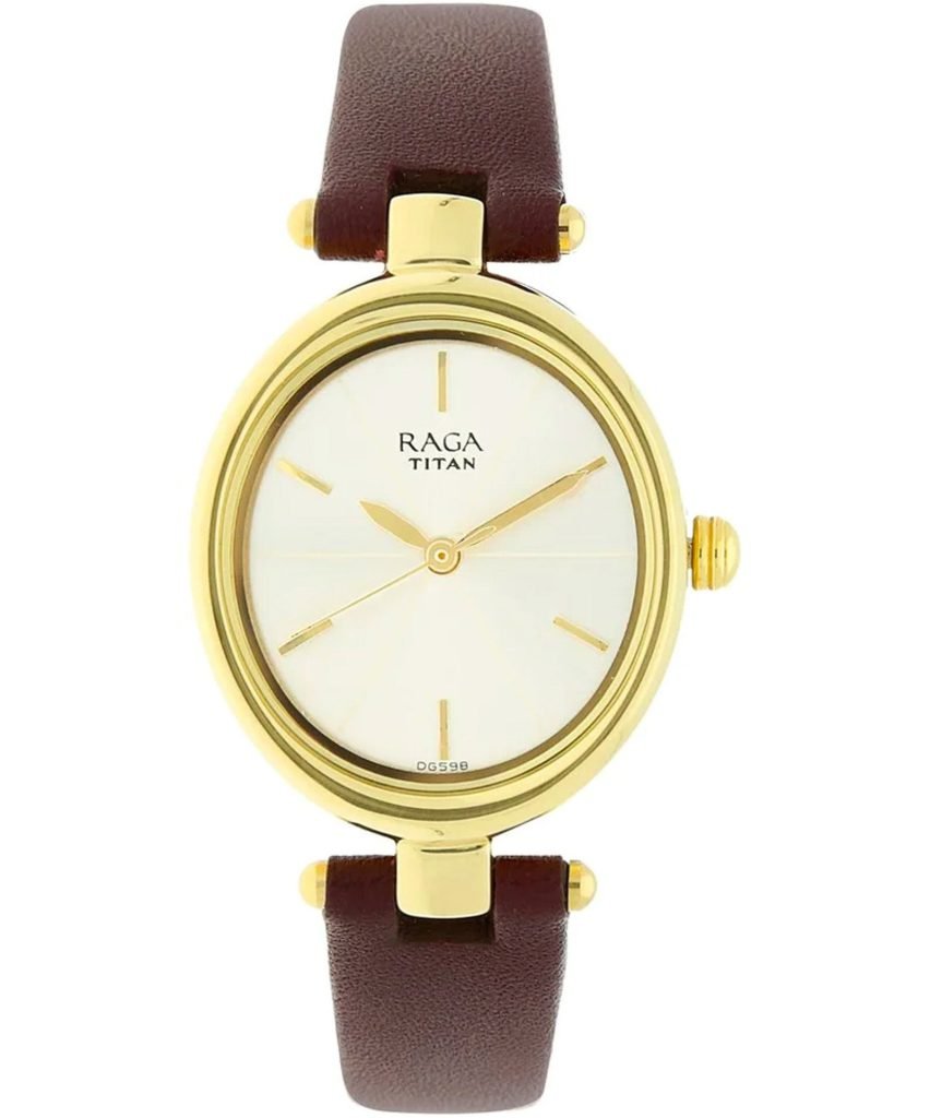Titan Women's Watch Raga Collection Analog, Leather Strap, 2579YL