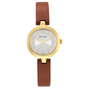 Titan Lagan Analog Watch,Leather Strap Watch for Women, 2598YL