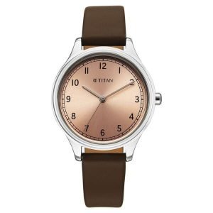 Titan Workwear Leather Watch for Women, 2781SL