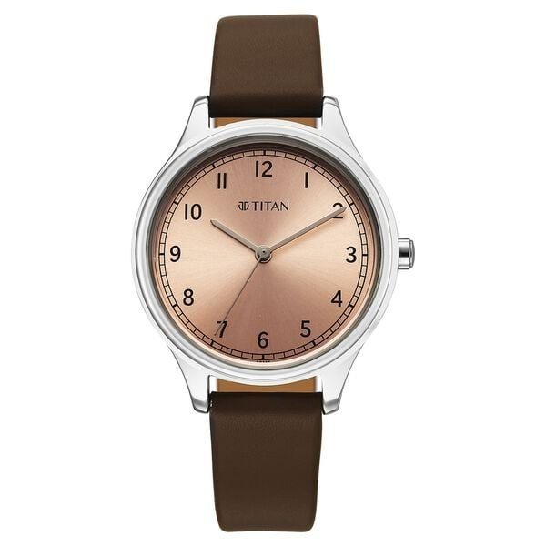 Titan Workwear Leather Watch for Women, 2781SL