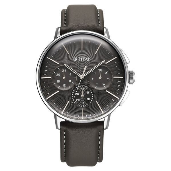 Titan Light Leathers Men's Multifunction Watch Leather Strap, 90200SL