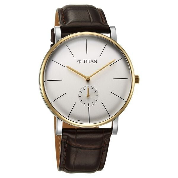 Titan Elegance Men's Watch Leather Strap, 90203BL01