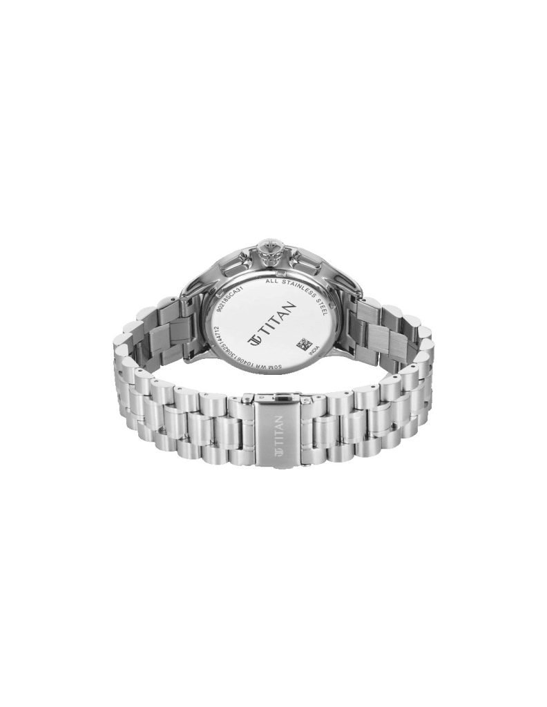 Titan Classique Half Cut Chronograph Stainless Strap,90218SM