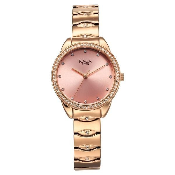 Titan Raga Showstopper Women's Watch Analog Stainless Steel Band, 95281WM