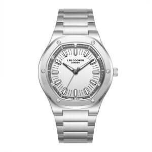 "Lee Cooper Men's Watch Analog Silver Dial with Stainless Steel Band, LC08145 "