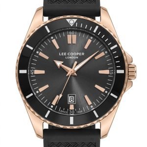 Lee Cooper Men's Date Analog Watch with Silicone Band, LC08257