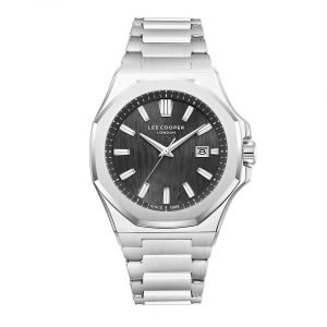 Lee Cooper Men's Date Analog Watch Stainless Steel Band, LC08343