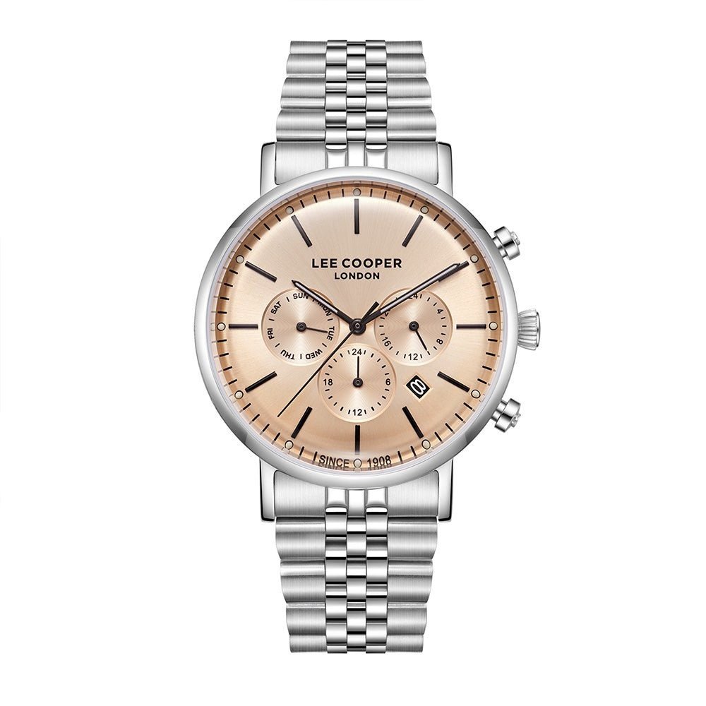 Lee Cooper Men's Multifunction Watch Stainless Steel Band, LC08372