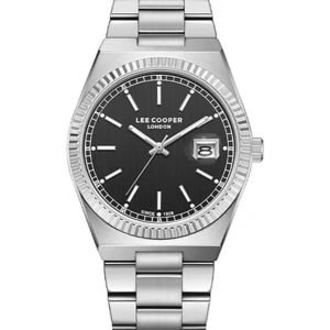 Lee Cooper Men's Date Analog Watch with Stainless Steel Band, LC08374