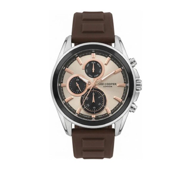 Lee Cooper Men's Multifunction Watch Silicone Band, LC08387