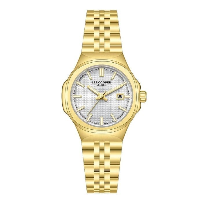 Lee Cooper Women's Date Analog Watch with Stainless Steel Band, LC08394