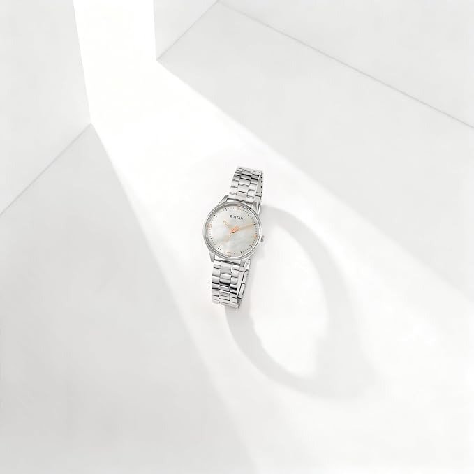 Titan Razzle Dazzle Quartz Analog Stainless Steel Strap, 2649SM
