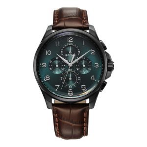 Titan Men's Watch Classic Chrono Collection, Leather Strap, 90169NL