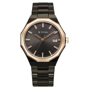 Titan Regalia Men's Analog Watch Stainless Steel Band , 90212KM