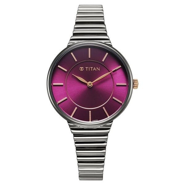 Titan Aura Women's Watch Stainless Steel Band, 95245KM