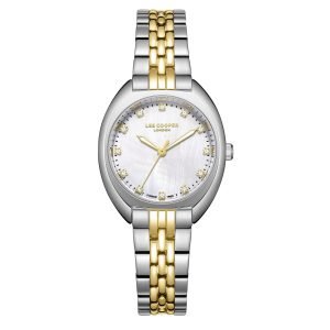 "Lee Cooper Women's Watches Analog Mother of Pearl Dial with Two-toned Stainless Steel Band, LC07989 "