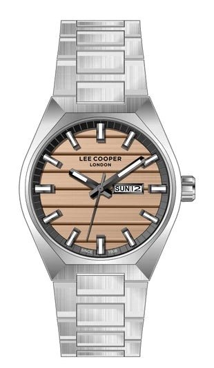 Lee Cooper Men's Date Analog Watch Stainless Steel Band, LC08363