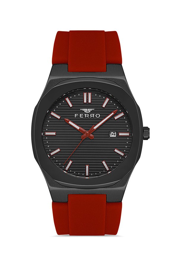 F11340D Ferro Silicone Strap Men's Wristwatch