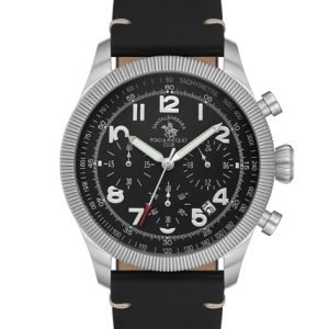 SB.8.10008 Elegant Santa Barbara Polo Men’s Watch Genuine Leather Band