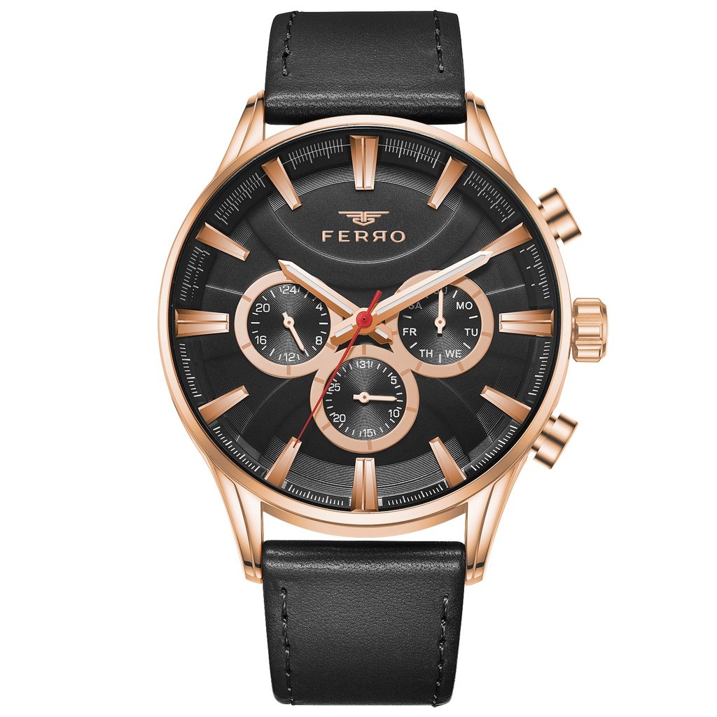 FM11180B Men's Watch Leather Band