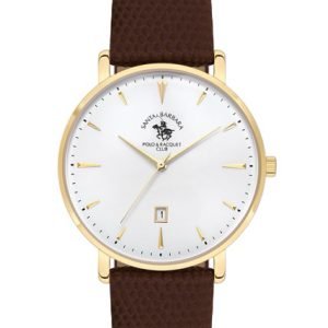 SB.8.10006 Elegant Santa Barbara Polo Men’s Watch Genuine Leather Band