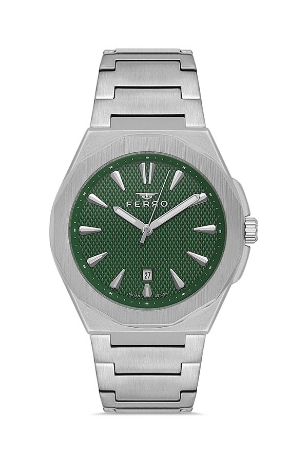 F11498AWT Ferro Silver Steel Strap Men's Wristwatch