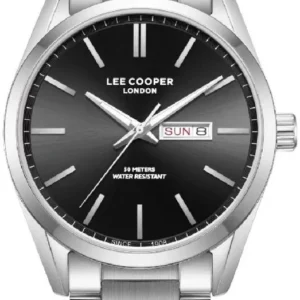 Lee Cooper Men's Date Analog Watch with Stainless Steel Band, LC08340