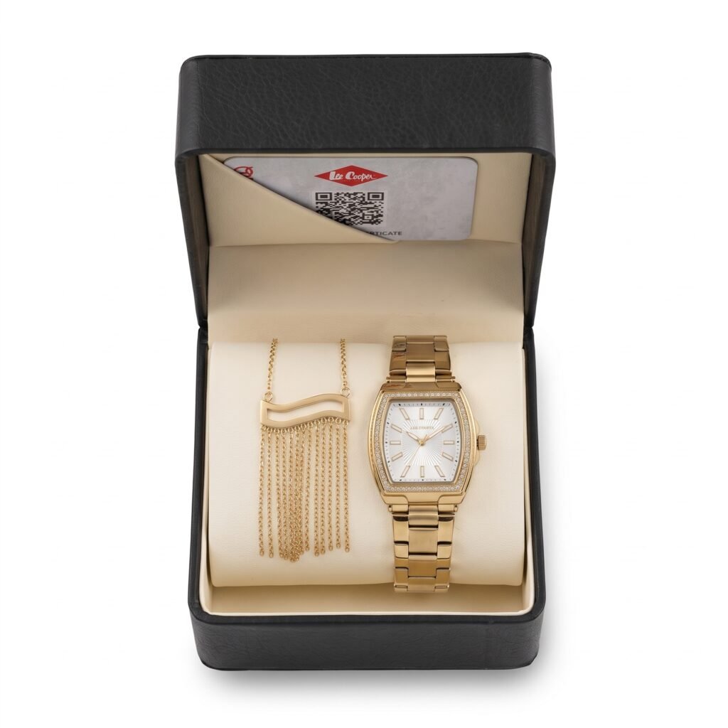 Gift box with a watch and accessory