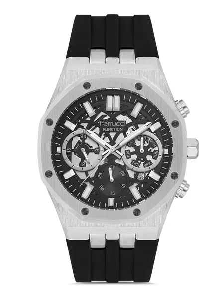 FCF.03287FS FERRUCCI Men's Analog Watch Silicone Band,