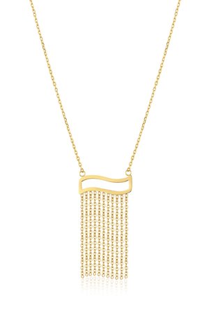 Freelook Paris Gold-Tone Fringe Necklace