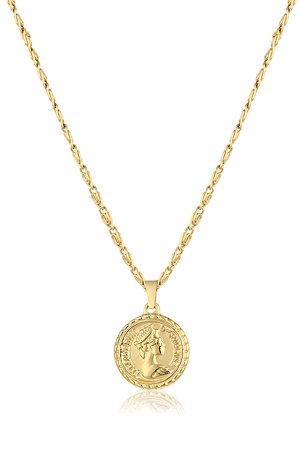 Freelook Paris Gold-Tone Coin Necklace